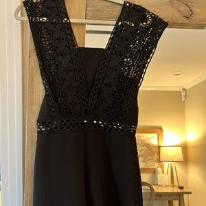 DO + BE Black Lace Romper